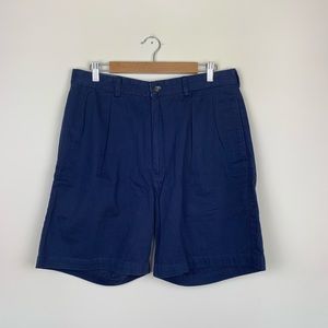 Polo Golf Blue Pleated Shorts Waist 35